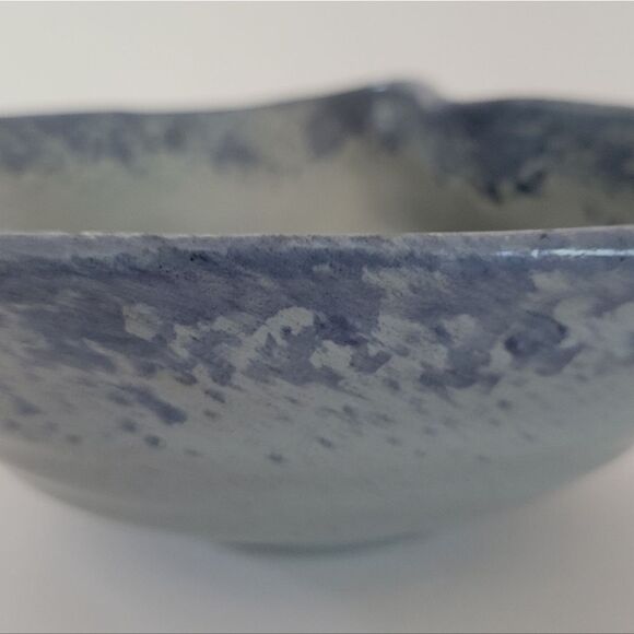 Crowded House Heart Shaped Blue Handthrown Pottery Ceramic Bowl - Picture 4 of 10